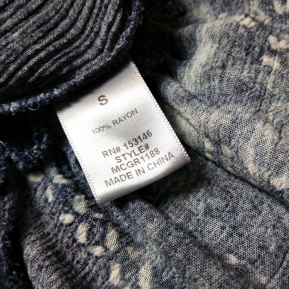 Dual Nature Wide Leg Jumpsuit Cropped Leg Rayon Festival Boho Style Size Small - Picture 8 of 9